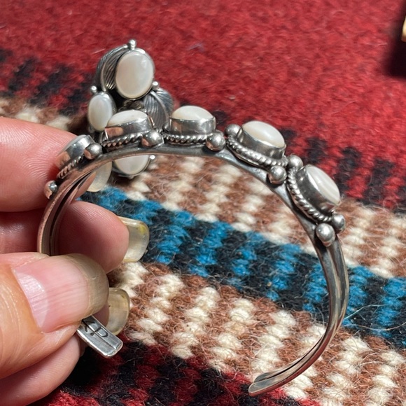 SOLD …Navajo MOP Sterling Cuff - Picture 3 of 5